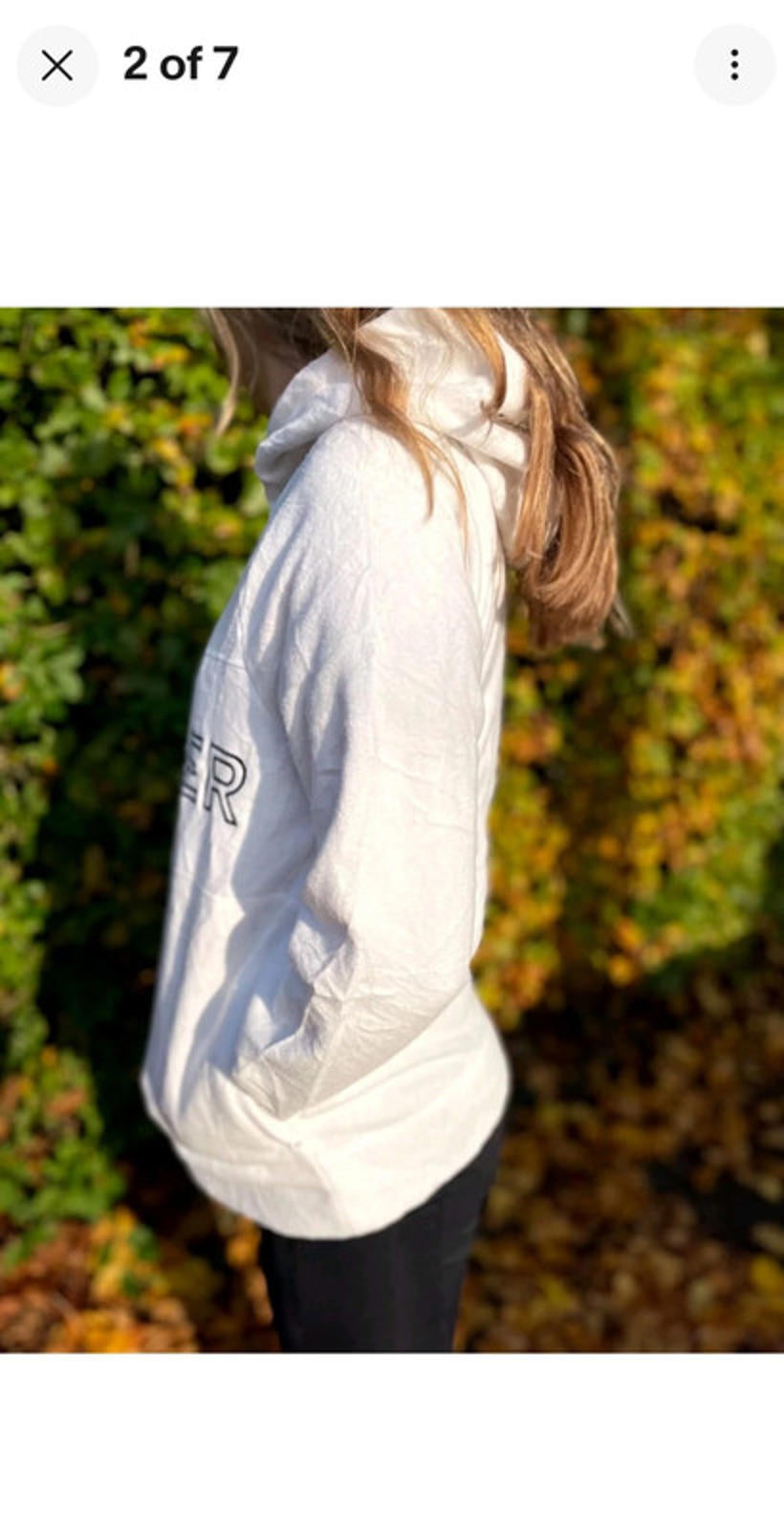 Vintage White Tommy Hilfiger Full Zip Fleece Hoodie Jacket - L/Large