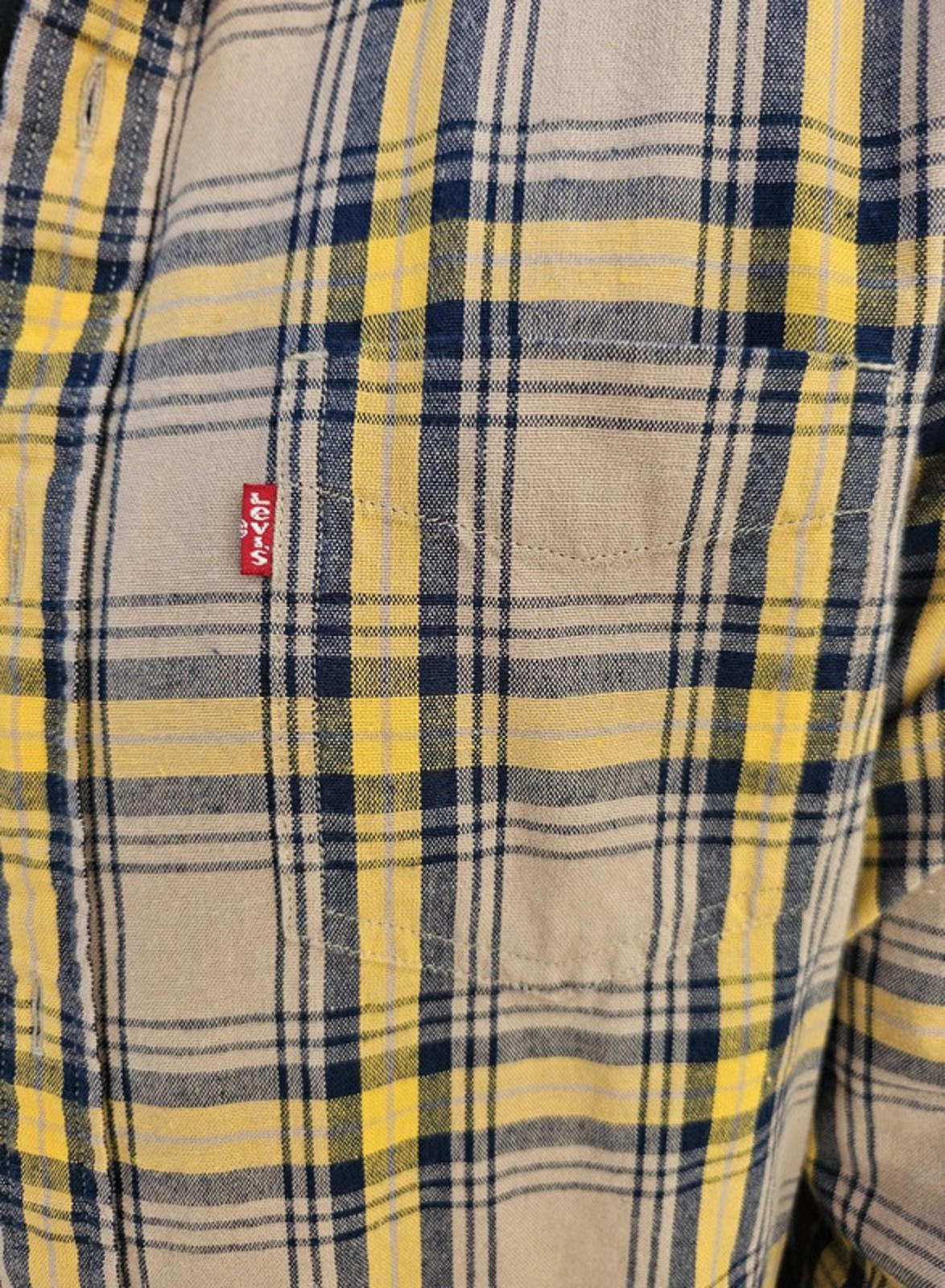 Levi's Men's Long Sleeve Standard Fit Check Shirt - L/Large