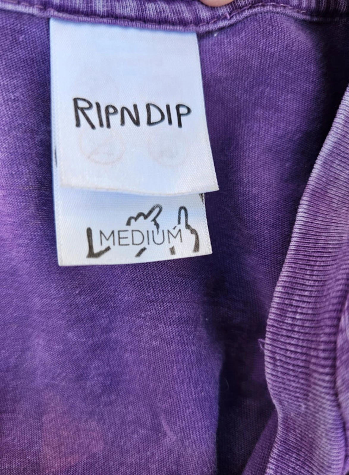 Ripndip Purple Money Talks Unisex Long Sleeve Print T-Shirt - M/Medium**