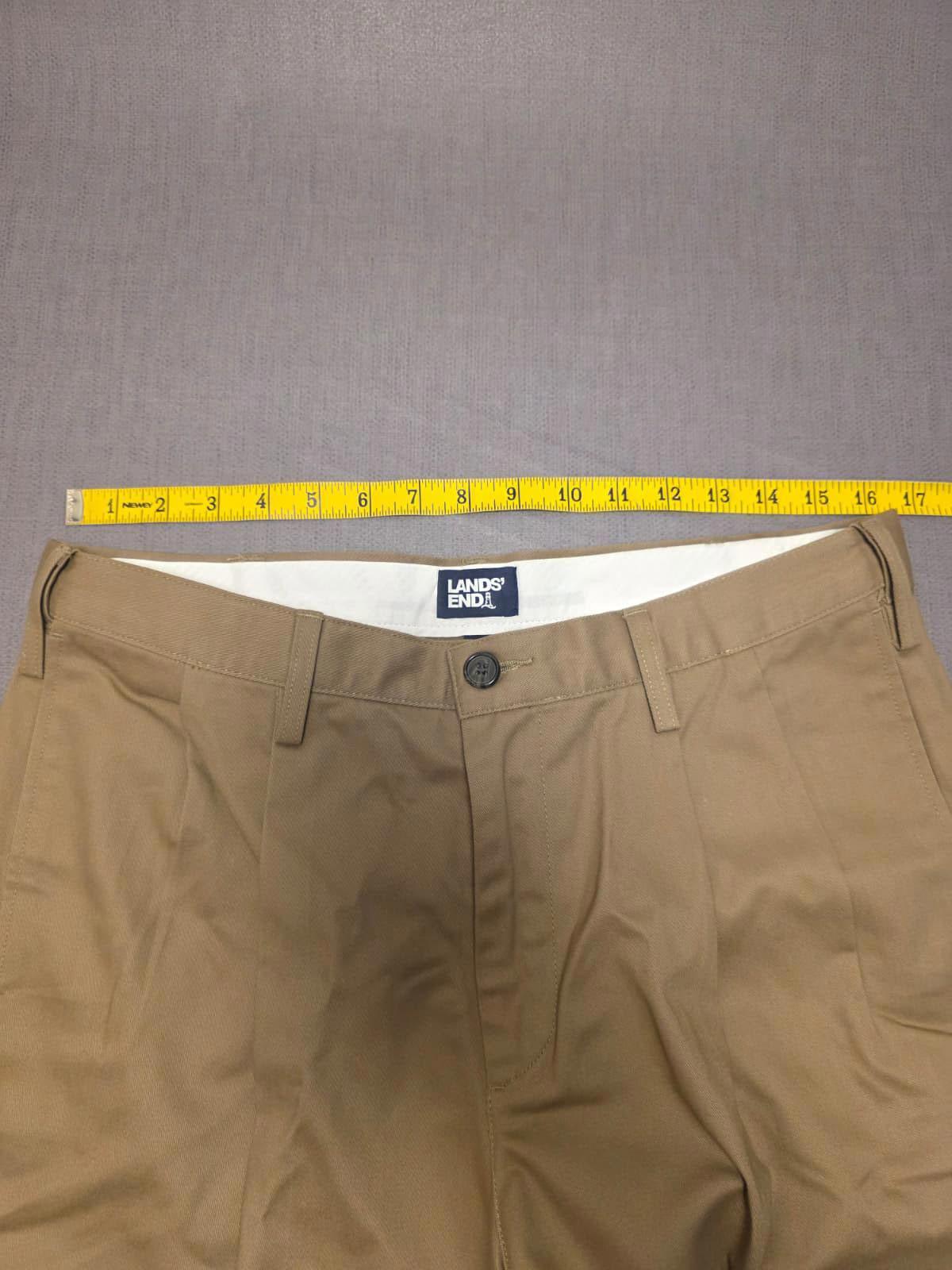 Lands End Mens Smart Casual Trousers/Pants - 34 - W34/L27 - Beige