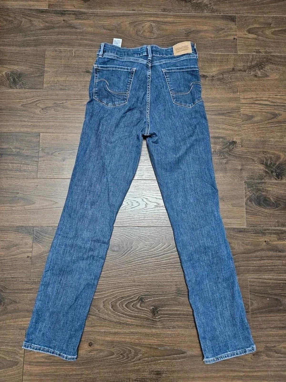 Levi's Womens Blue Jeans Shaping High Rise Straight 4 W27/30L 8-10 Denim Trouser