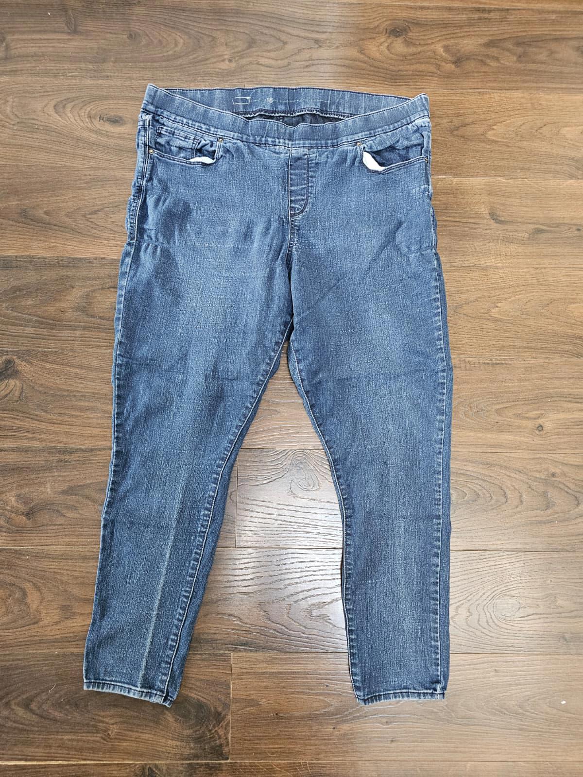 Levi's Womens Blue Slip On Elasticated Jeans/Jegging W38/29L Denim