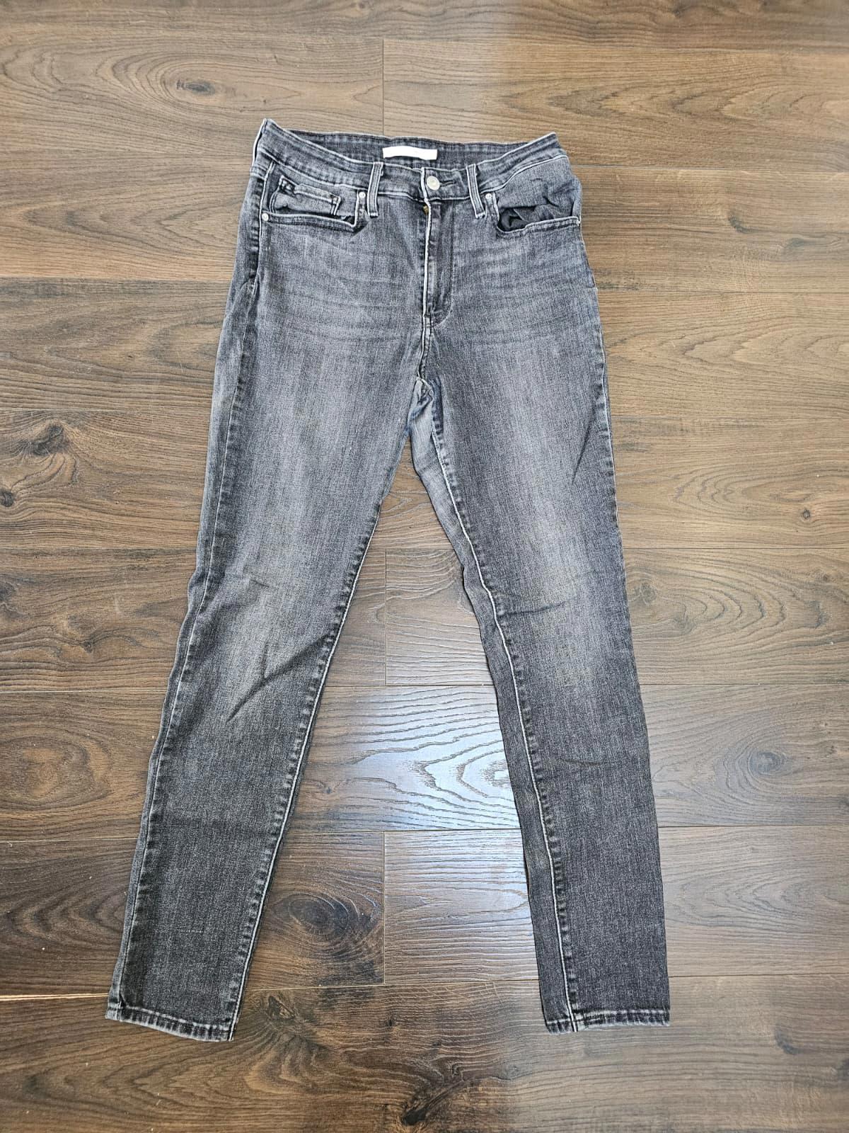 Levi's Womens Black Jeans 721 High Rise Skinny Fit W28/30L Denim
