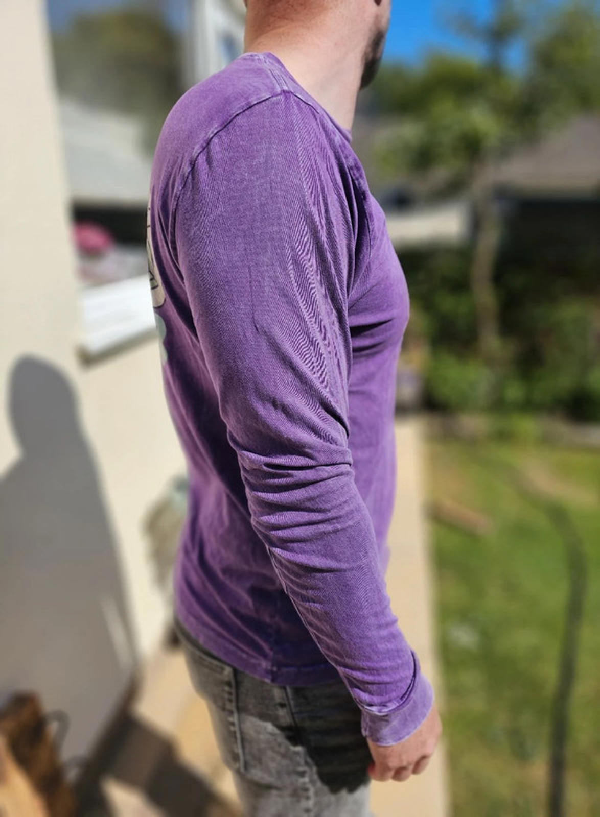 Ripndip Purple Money Talks Unisex Long Sleeve Print T-Shirt - M/Medium**