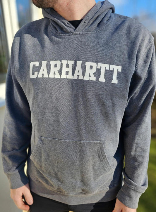 Carharrt Big Spell out Street Wear Grey Hoodie/Hoody - XL/Extra Large
