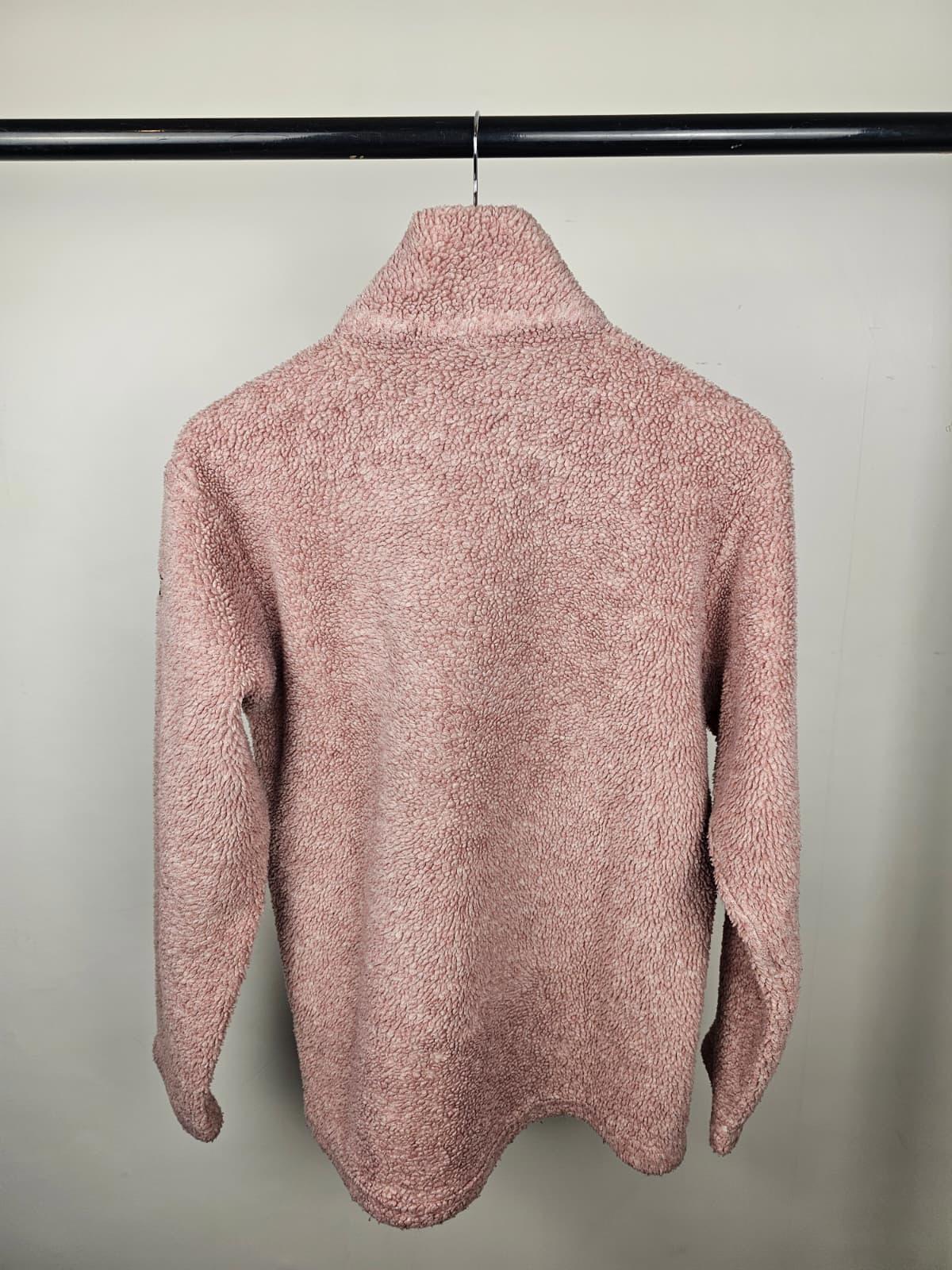 Napapijri Vintage Womens 1/4 Zip Pullover Sherpa/Borg Fleece Jumper - S/Small