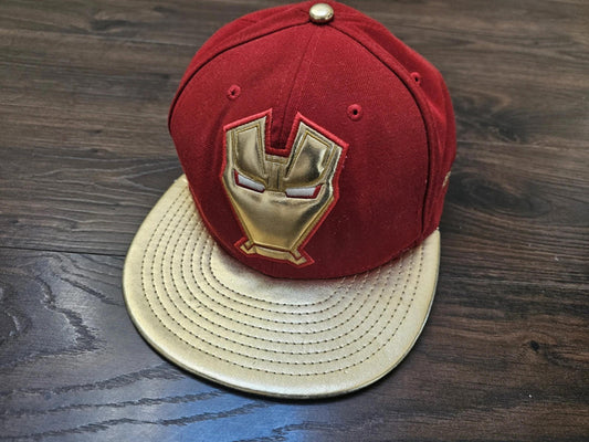 Awesome Rare New Era Iron Man Snap Back Hat Cap - 7.5 Marvel