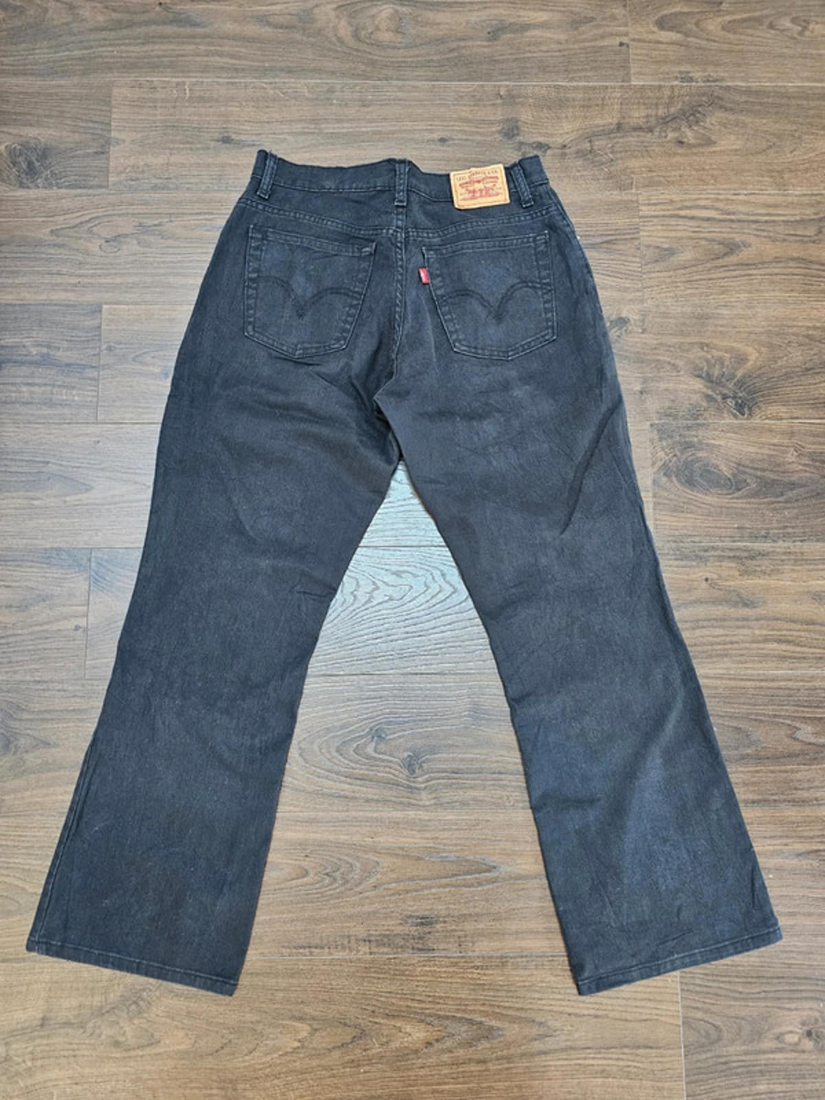Levi's Womens Black Jeans Relaxed Boot Cut 550 Fit 12S W32/29L Denim