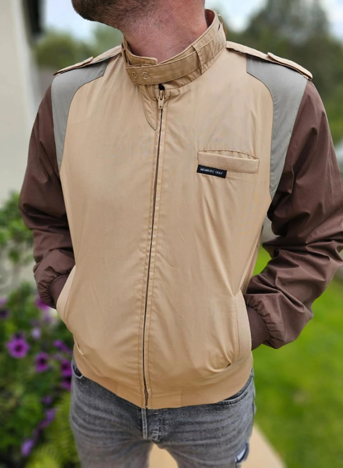 Vintage 1980's/1990's Members Only Smart Casual Bomber Jacket - L/Large
