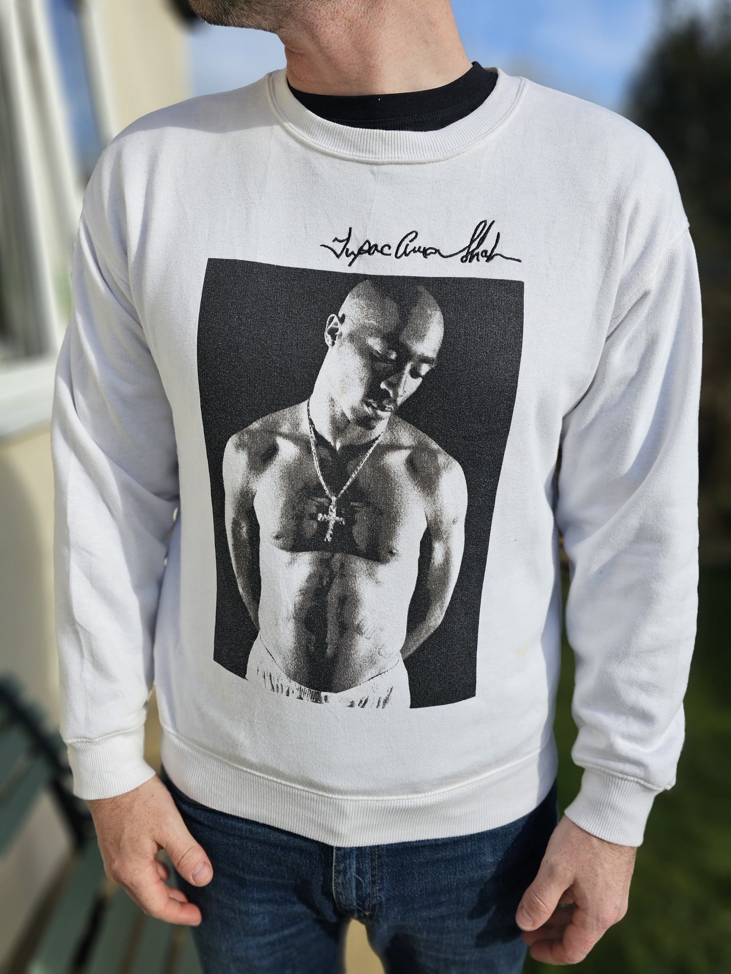 2Pac TuPac Shakur Pullover Sweatshirt Jumper - M/L Medium/Large