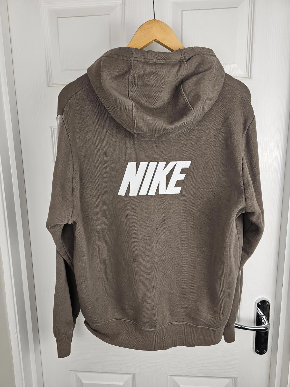Nike Large Print Pullover Hoodie/Hoody - M/Medium - Grey