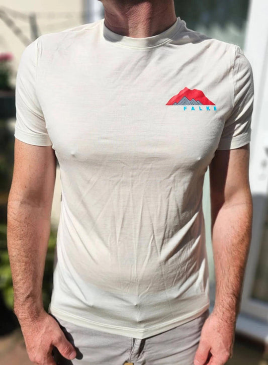 Mens Falke Merino Wool Short Sleeve Trekking T-Shirt - M/Medium