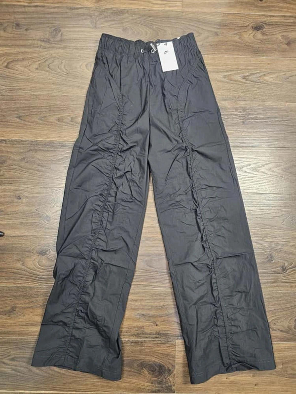 Nike Womens Icon Clash Black Ruched Woven Trousers/Pants - S/Small