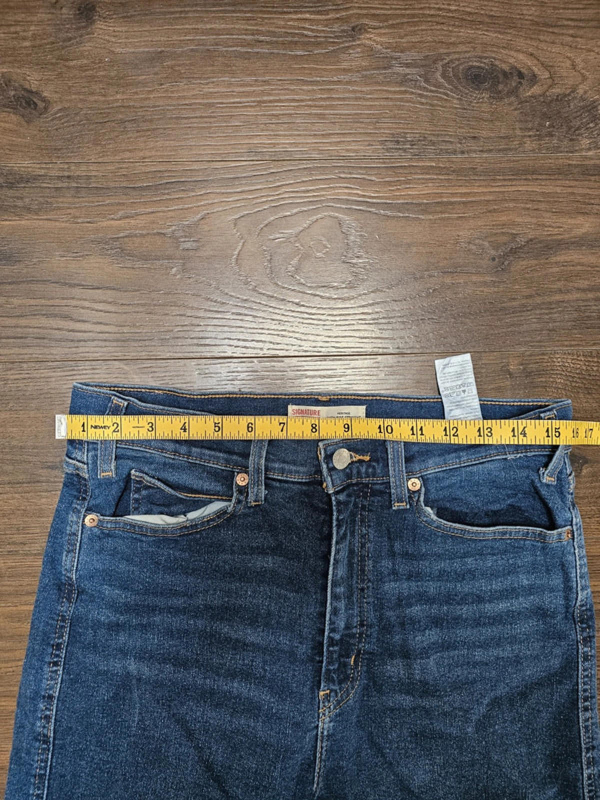 Levi's Womens Blue Jeans Heritage High Rise Straight W32/26L Denim Trousers