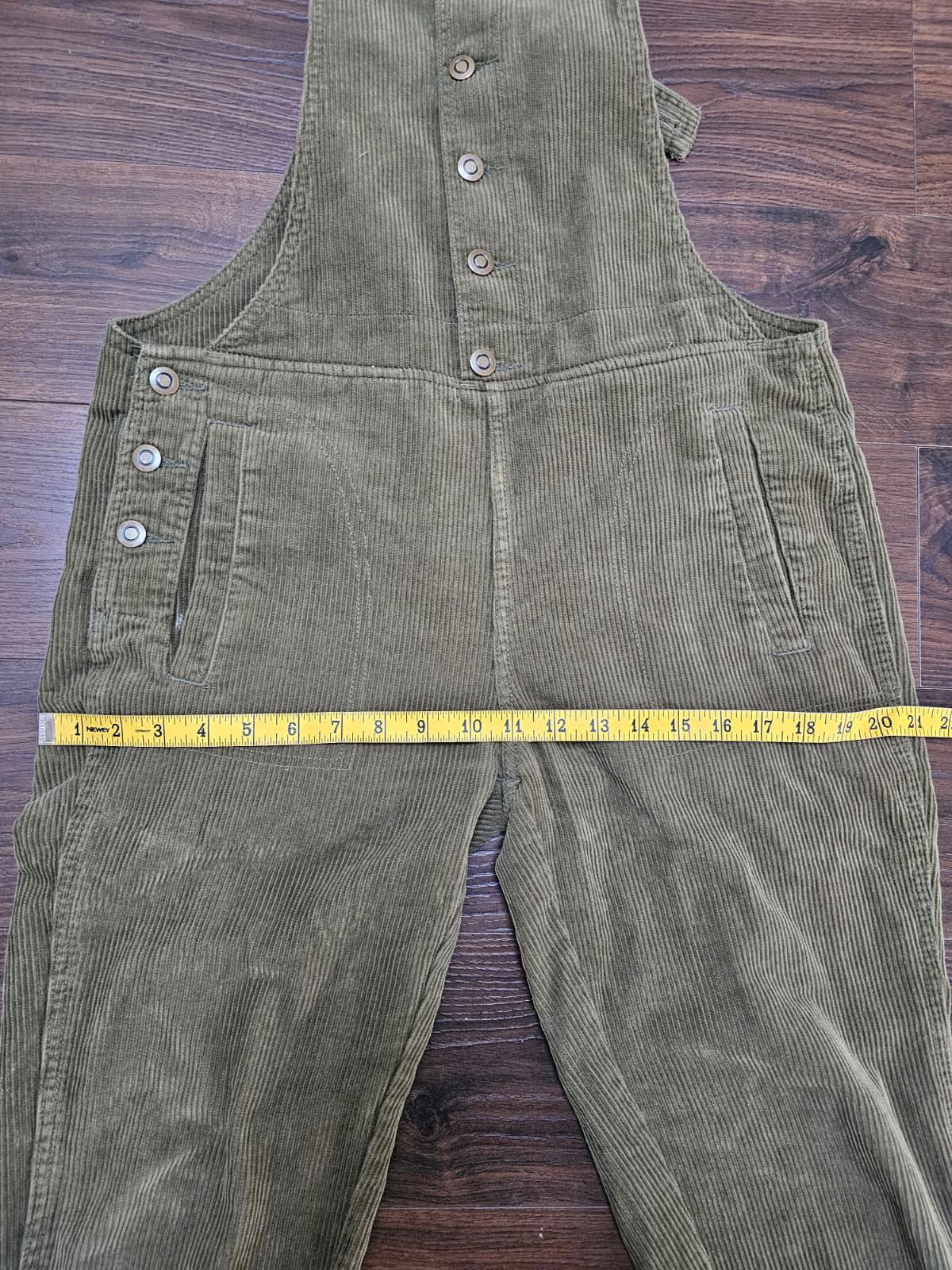 Passenger Womens Corduroy Dungarees - Extra Small / L - Dark Green
