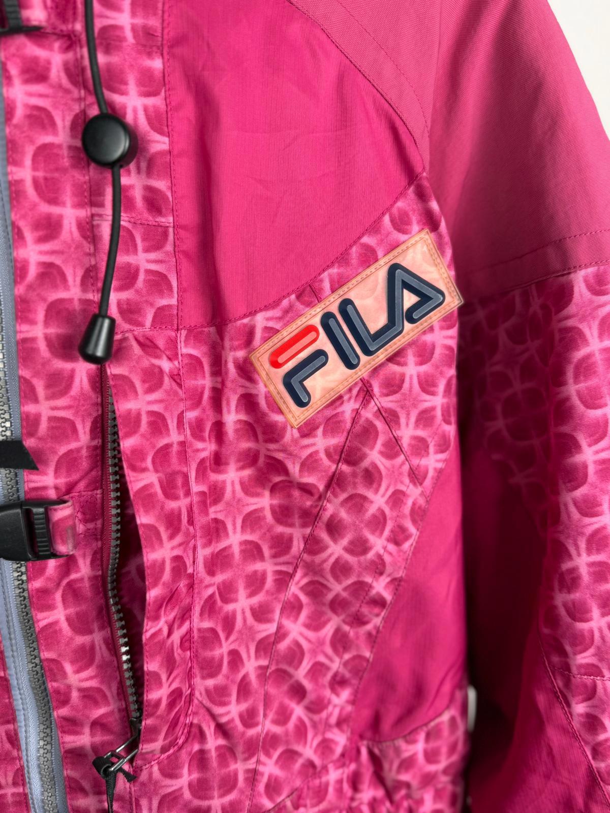 Fila Womens Vintage 90's Full Zip Thermal Hooded Ski/Snowboarding Coat/Jacket -