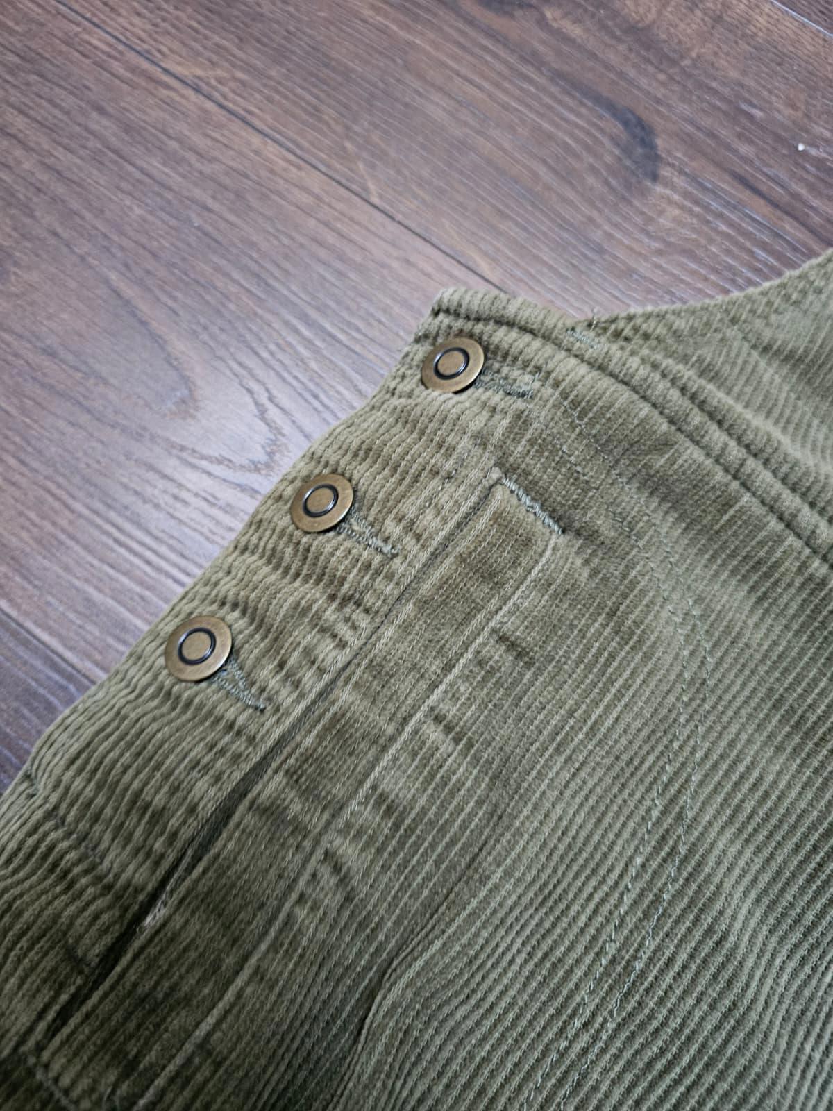 Passenger Womens Corduroy Dungarees - Extra Small / L - Dark Green