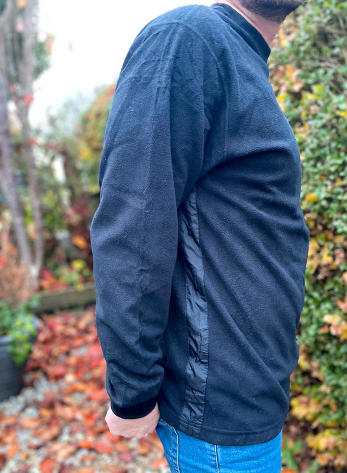 Vintage Nike Silver Tag 1/4 Zip Fleece Pullover Jumper Black - L/Large