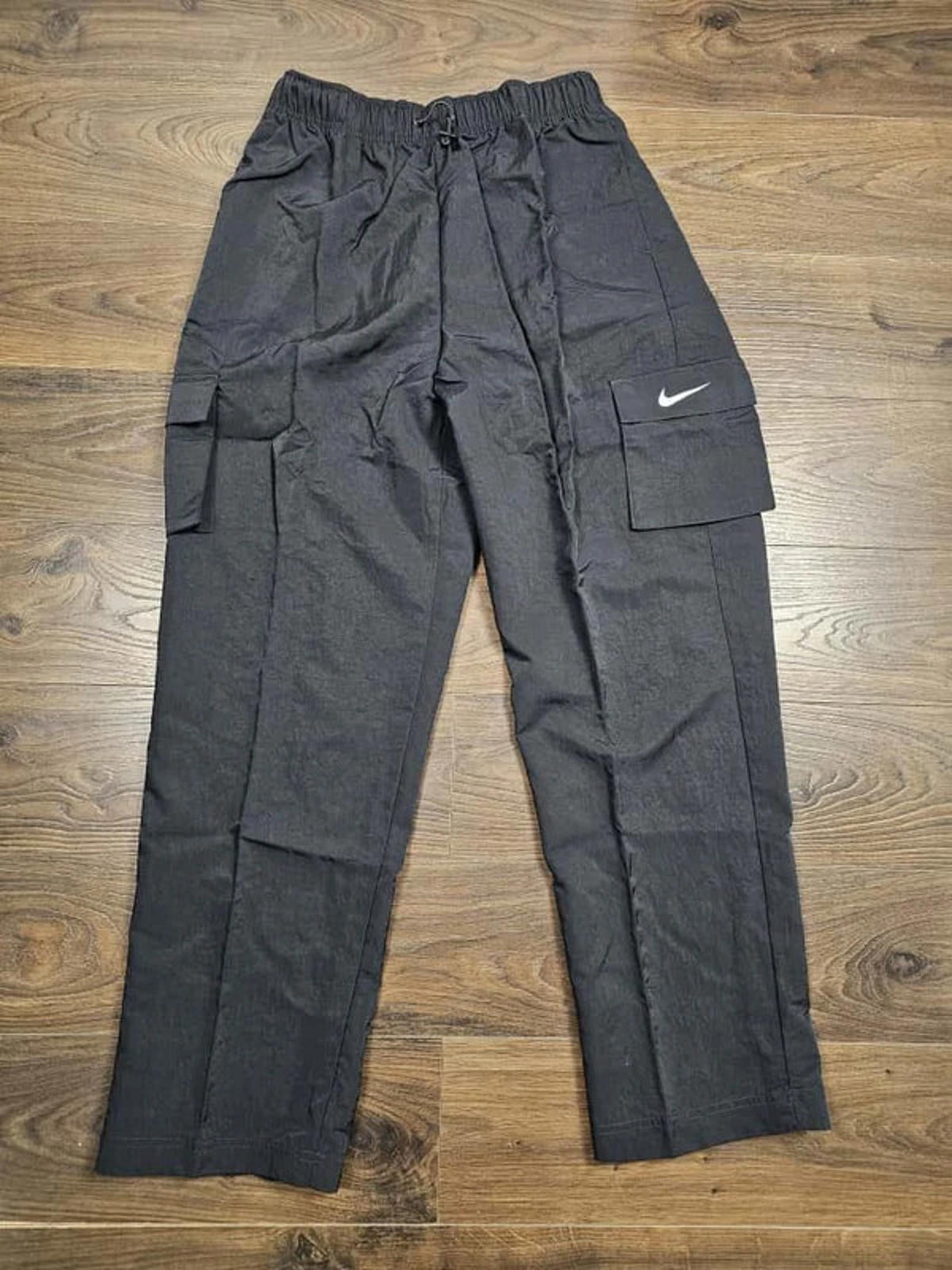 Nike Womens Black High-Rise Woven Cargo Pants/Trousers - S Small