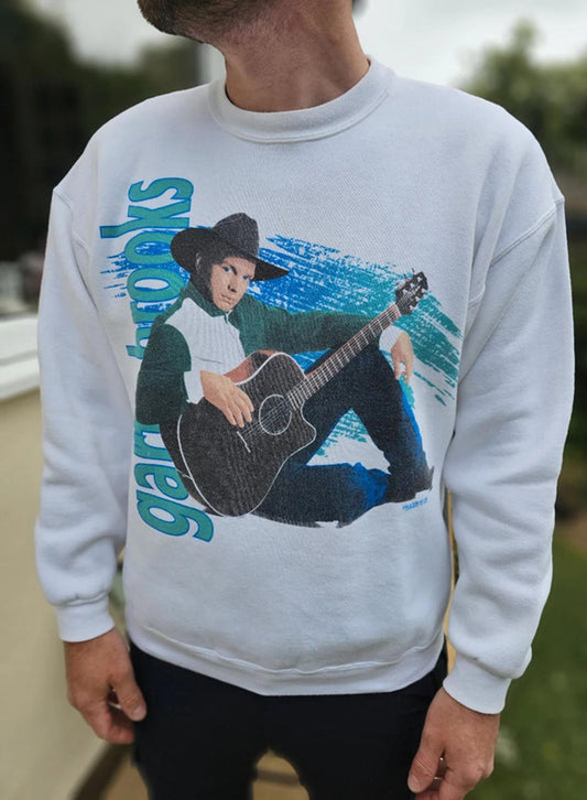 Rare Vintage 1992 Garth Brooks Pullover Jumper Sweatshirt - L/Large**