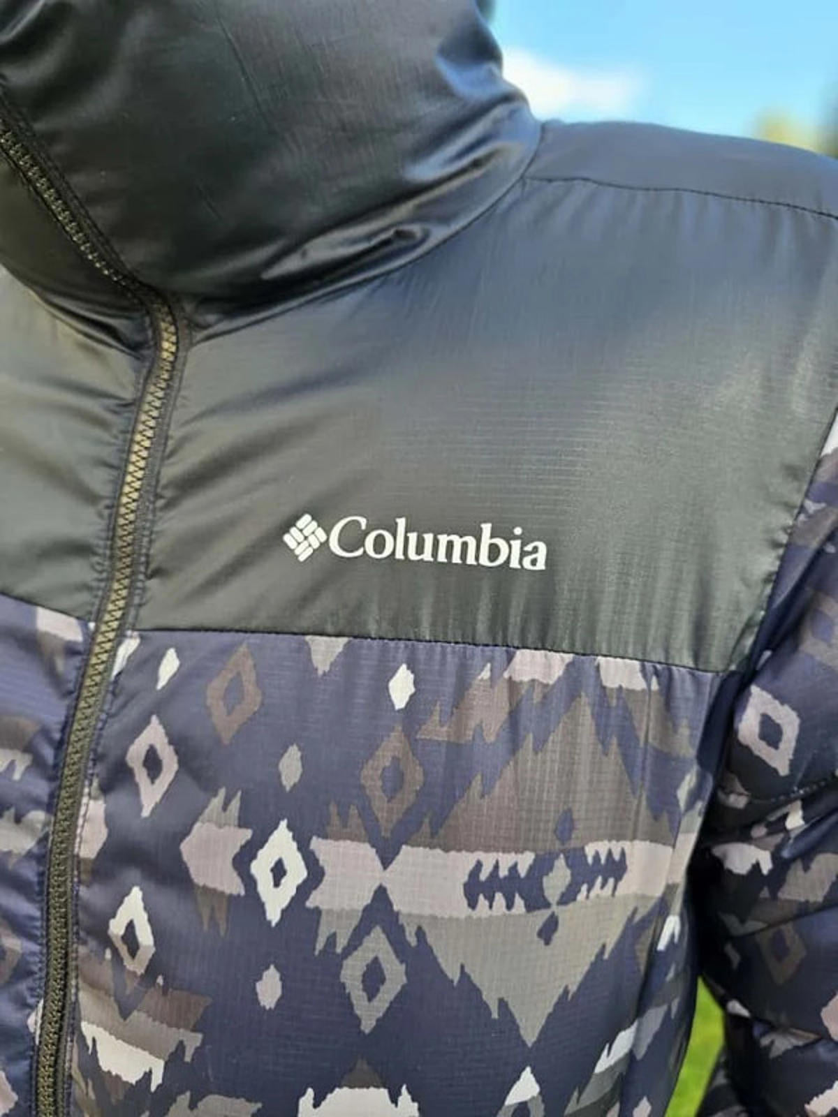 Columbia Aztec Full Zip Black Oversize Puffer Jacket - S/Small M/Medium