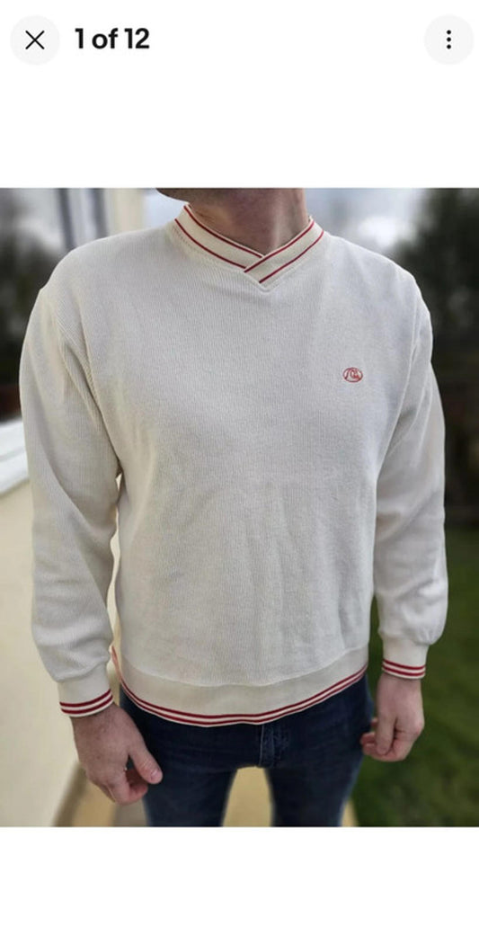 Vintage Quiksilver 90s Pullover V-Neck Jumper Sweater Sweatshirt - M/Medium L