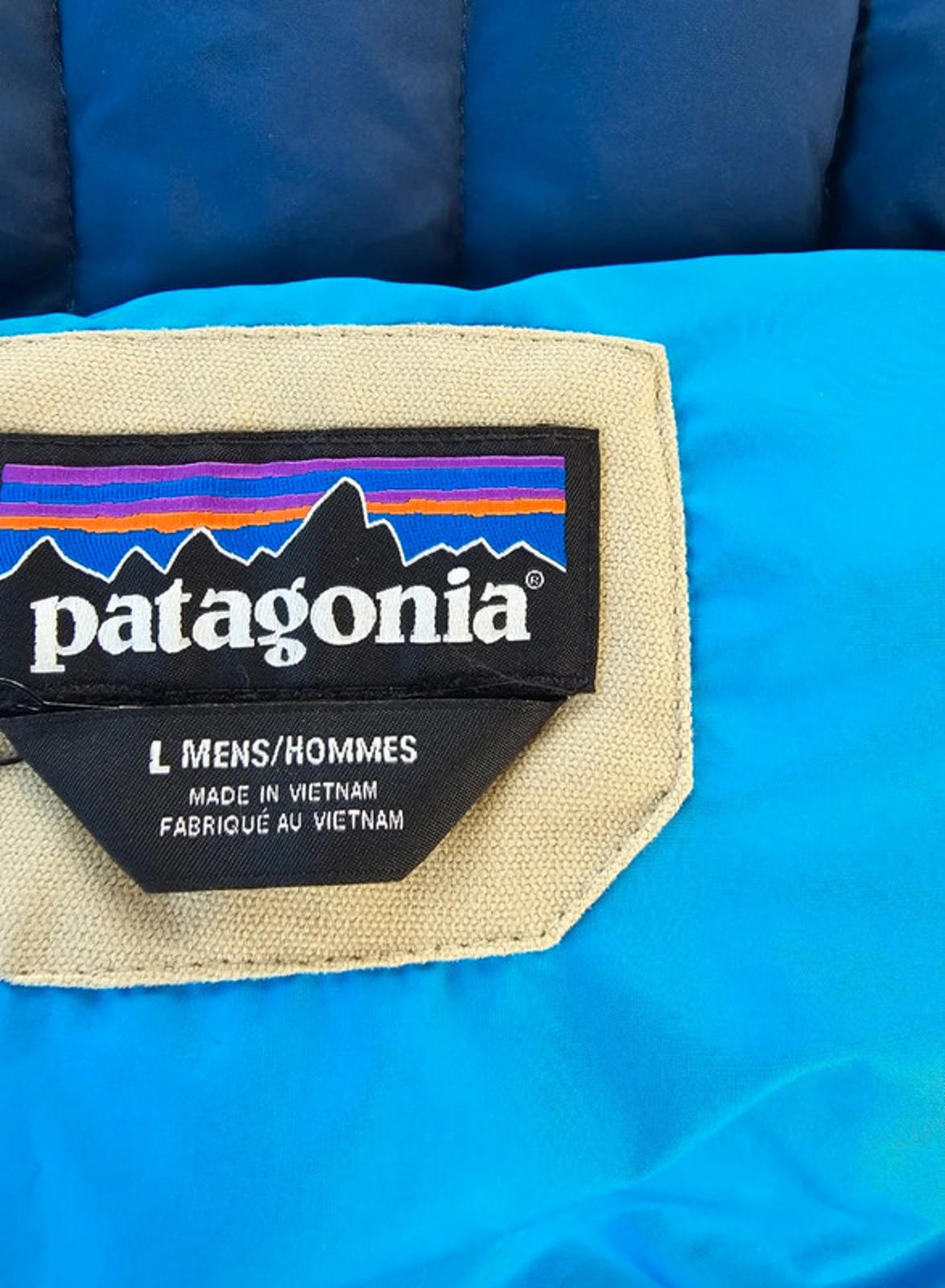 Patagonia Mens Bivy Down Vest Ash Tan Gilet/Body Warmer - L/Large