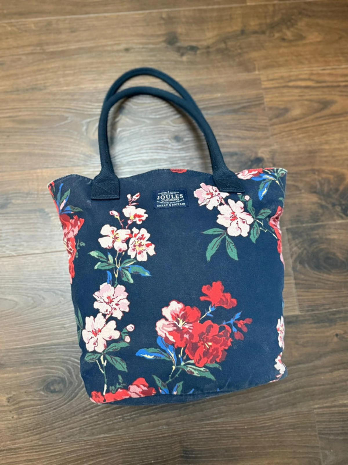 Joules Womens Floral/Flower/Botanical Print Shoulder Tote Bag - Navy/Multicolour