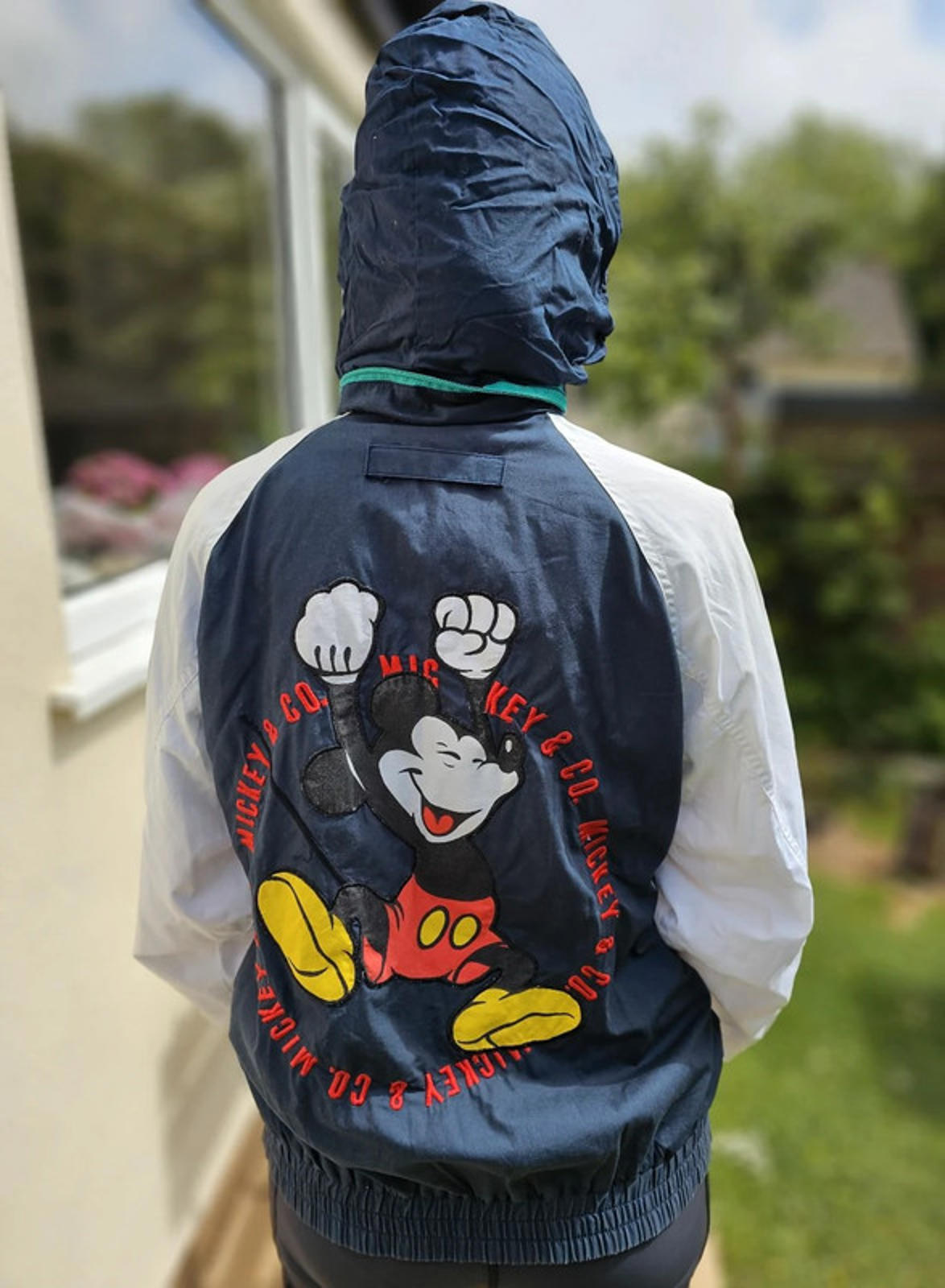 Vintage Full Zip Mickey Mouse Disney Hooded Windbreaker Jacket 80s/90s - M