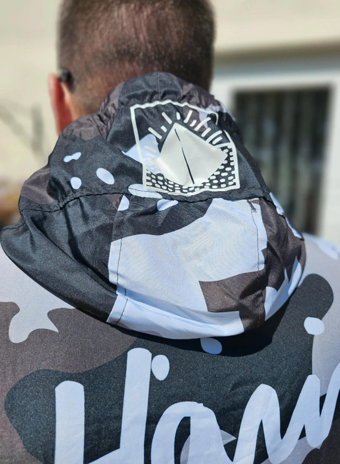 Keith Haring X Members Only Full Zip Hooded Windbreaker Jacket - L/Large