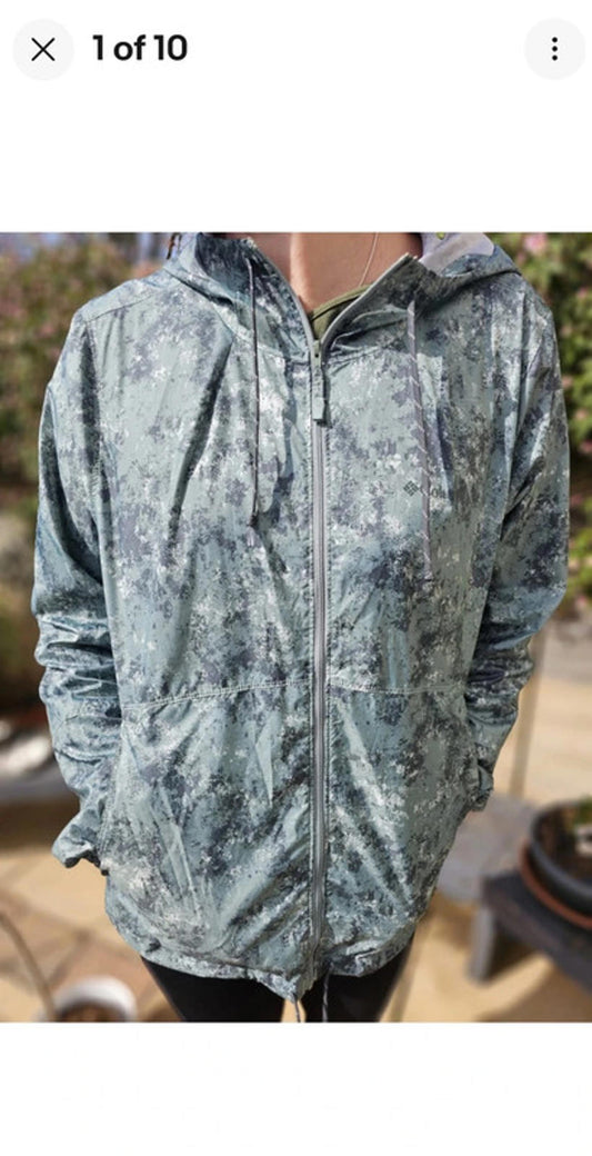 Columbia Flash Forward Printed Windbreaker Full Zip Hooded Jacket - M/Medium