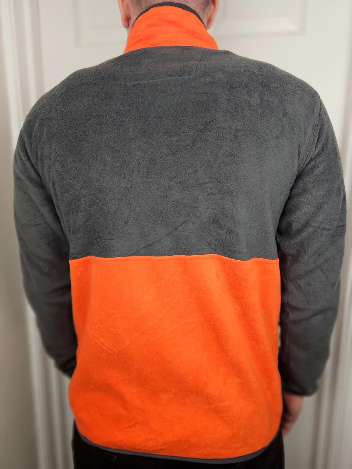 Columbia Mens Backbowl Full Zip Fleece Jacket - M/Medium - Orange/Grey