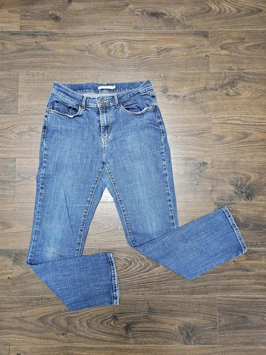 Levi's Womens Blue Jeans Classic Straight 6S W28/28L Denim Trousers Bottoms