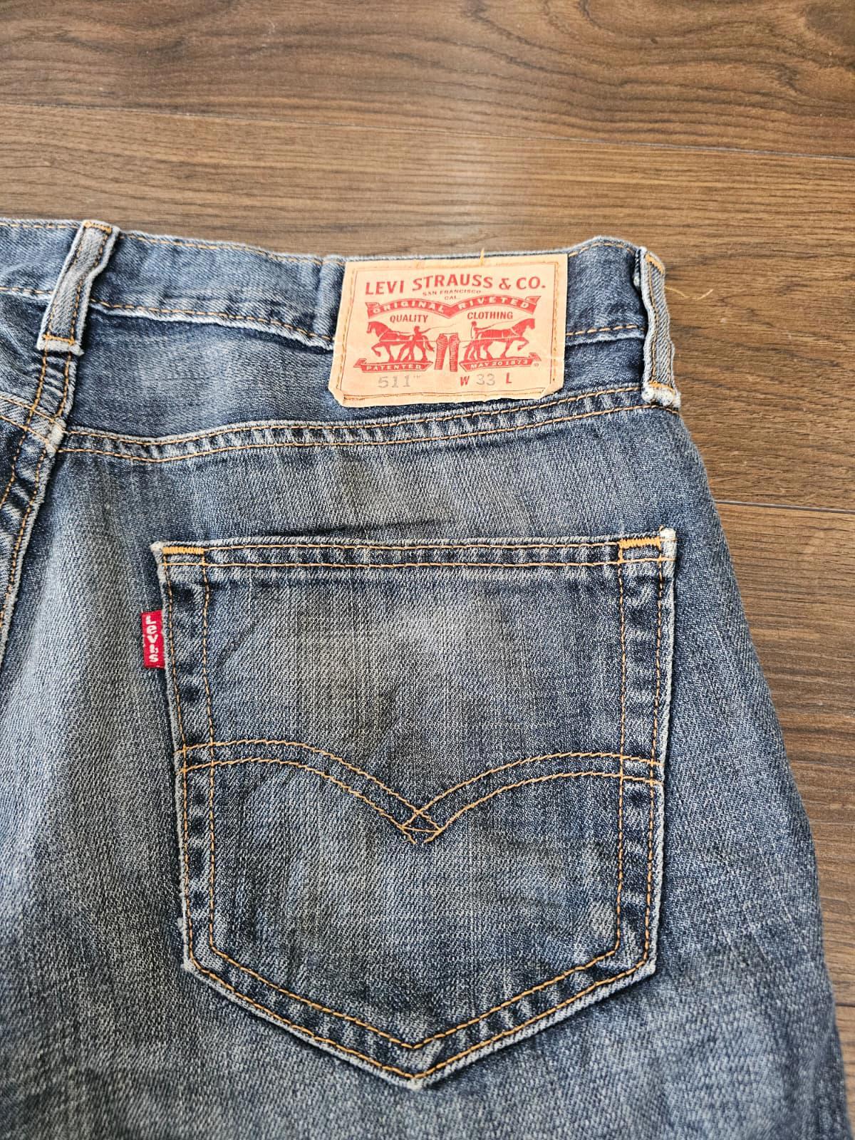 Levi's Mens Blue Jeans Denim Shorts/Jorts 511 Slim Fit - W34/10L