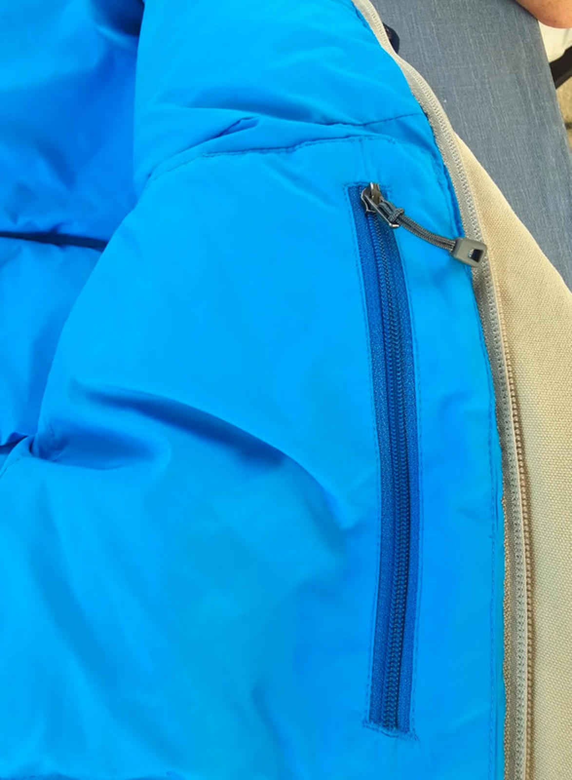 Patagonia Mens Bivy Down Vest Ash Tan Gilet/Body Warmer - L/Large