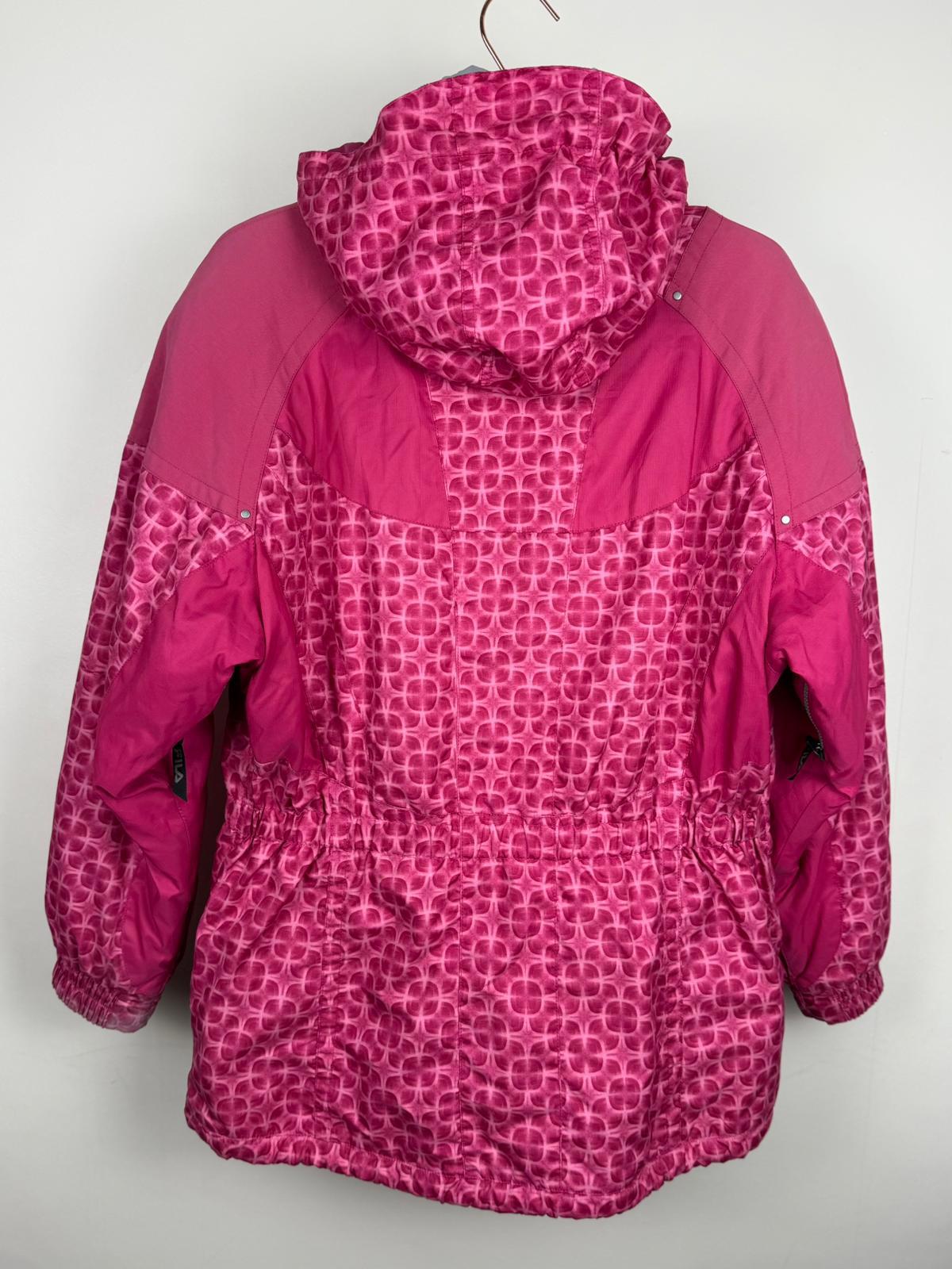 Fila Womens Vintage 90's Full Zip Thermal Hooded Ski/Snowboarding Coat/Jacket -