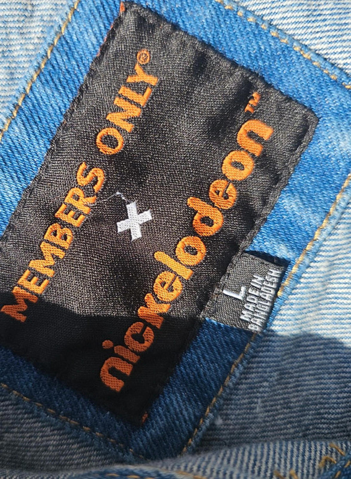 Rare Members Only X Nickelodeon X Sponge Bob Denim Jacket - L/Large