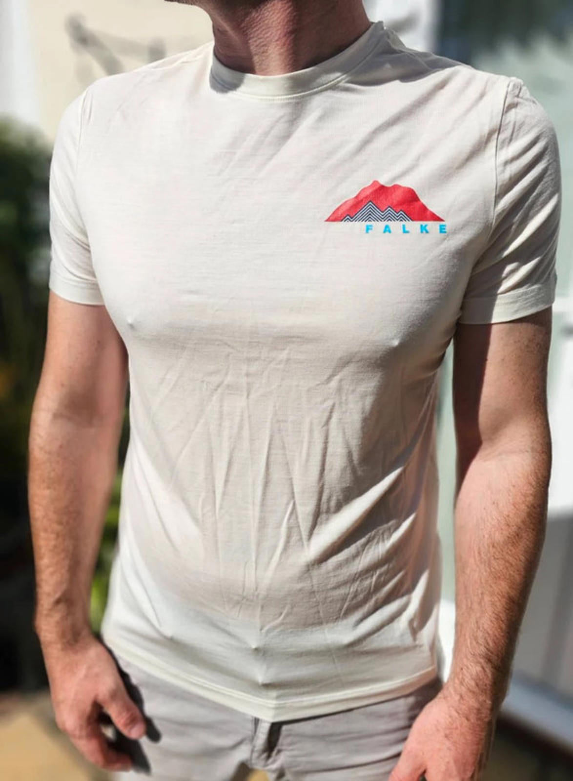 Mens Falke Merino Wool Short Sleeve Trekking T-Shirt - M/Medium