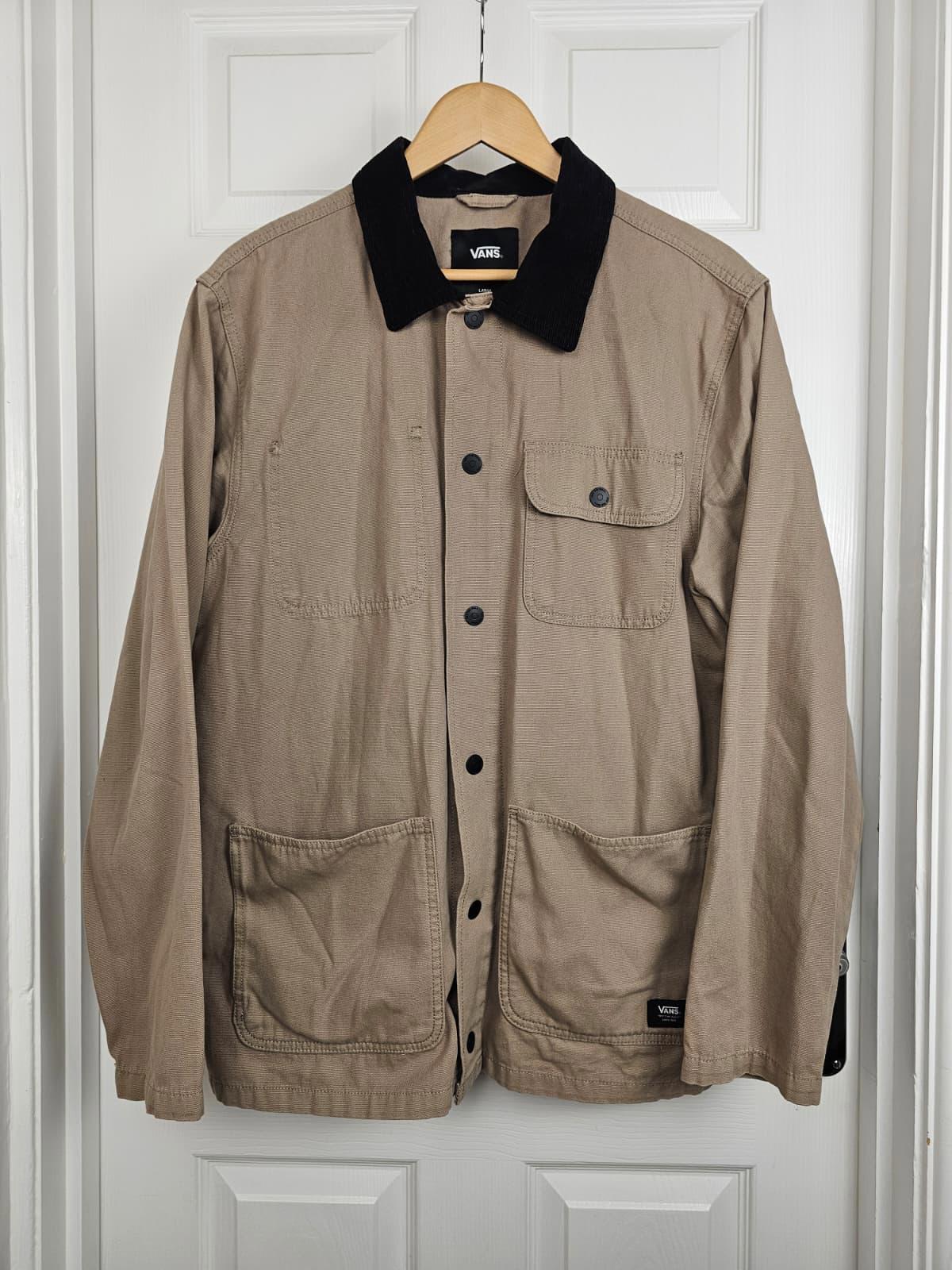 Vans Mens Button Up Chore Jacket/Coat - L/Large - Beige