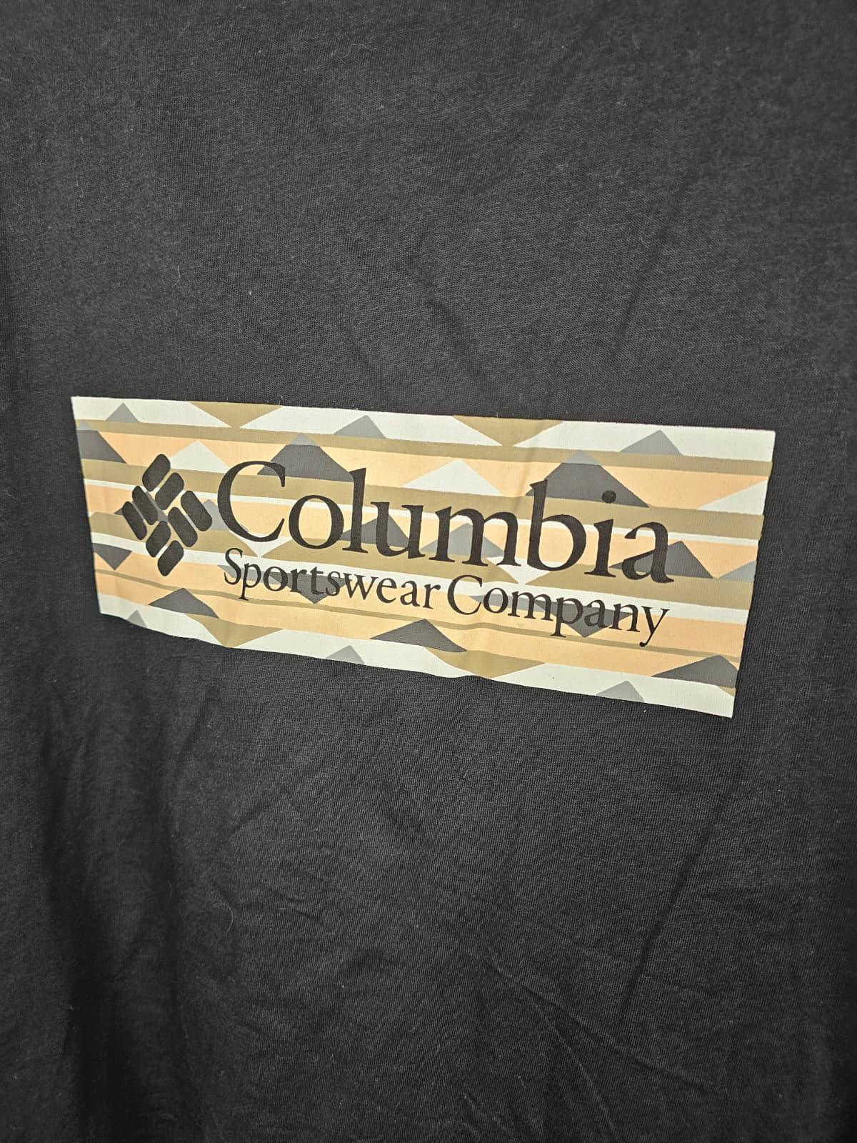Columbia Womens Cropped Short Sleeve Aztec Printed T-Shirt - L/Large - Black