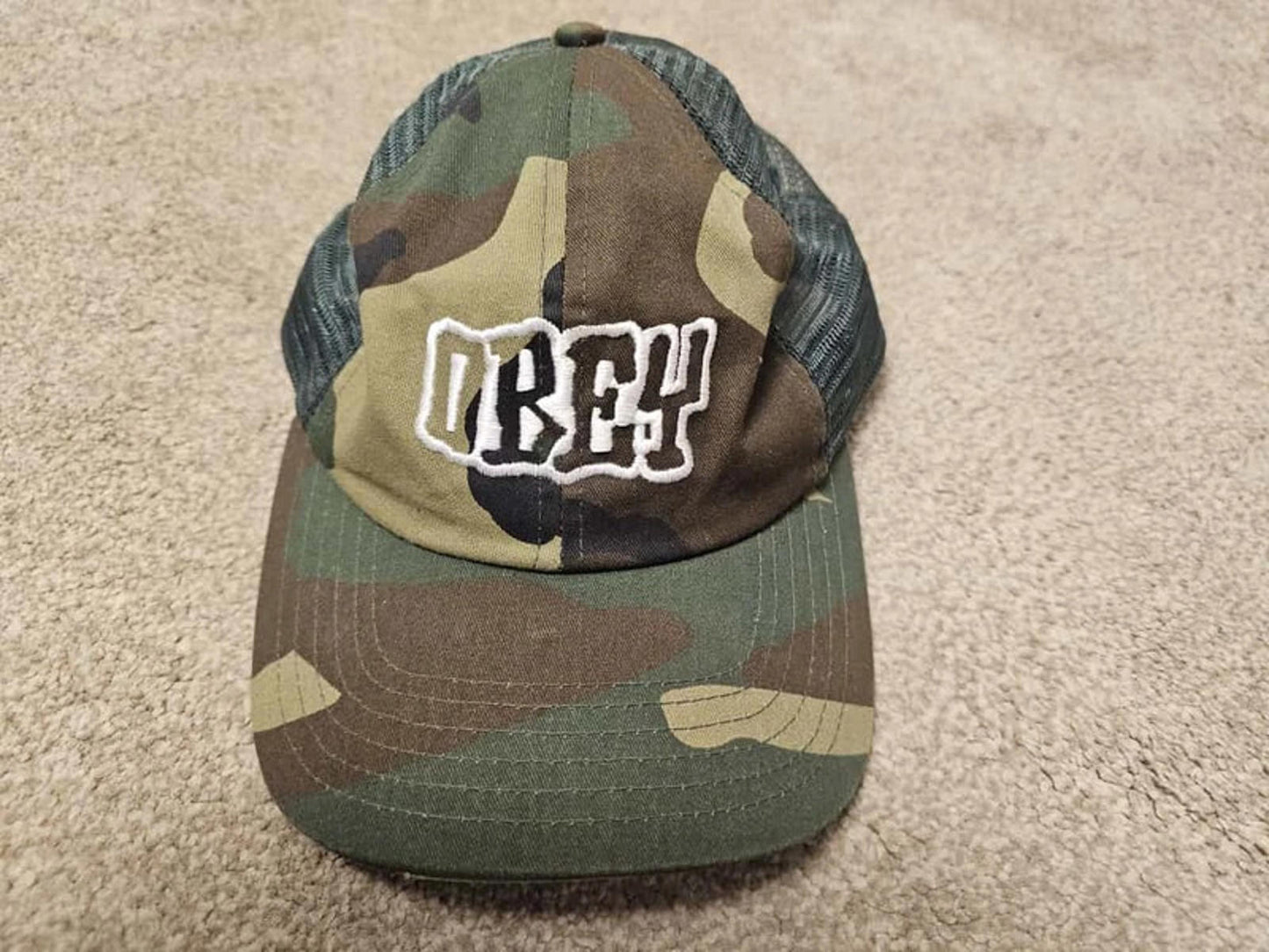 OBEY Worldwide Camo Trucker Style Cap/Hat - One size - Adjustable - mens/womens