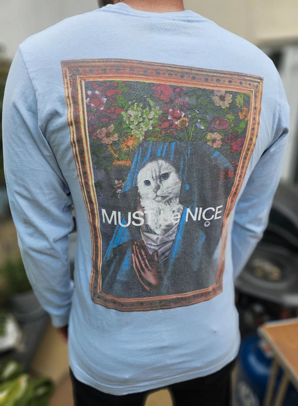 Ripndip Blue Long Sleeve Mother Nermal Print T-Shirt - M/Medium**