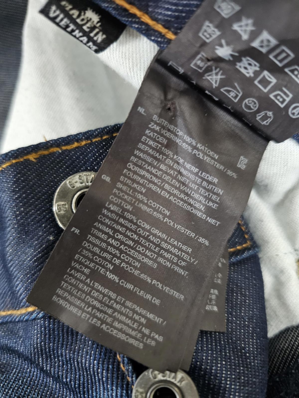 G- STAR Mens Blue Button Fly Jeans 3301 Straight Sim Fit W32/35L Denim