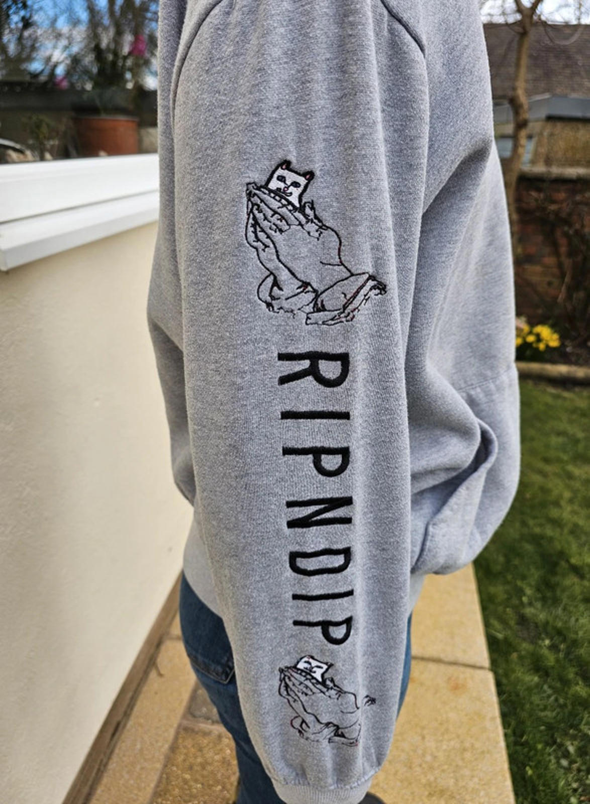 Awesome Grey RipnDip Hoodie Small/Medium S/M - Small/Medium