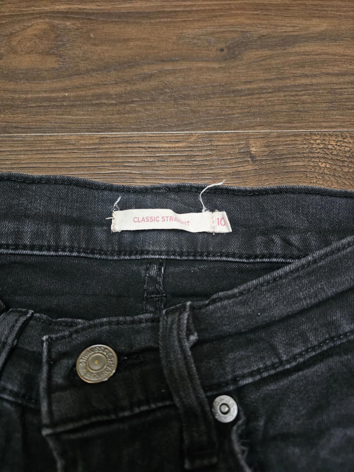Levi's Womens Black Jeans Classic Straight fit W30/28L Denim Trousers Bottoms