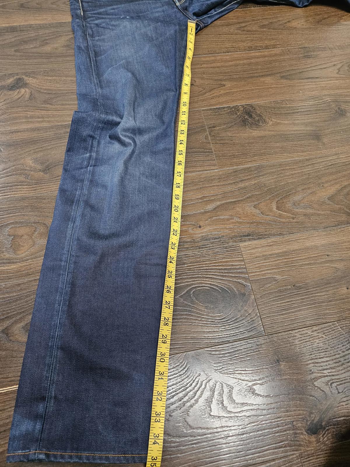G- STAR Mens Blue Button Fly Jeans 3301 Straight Sim Fit W32/35L Denim