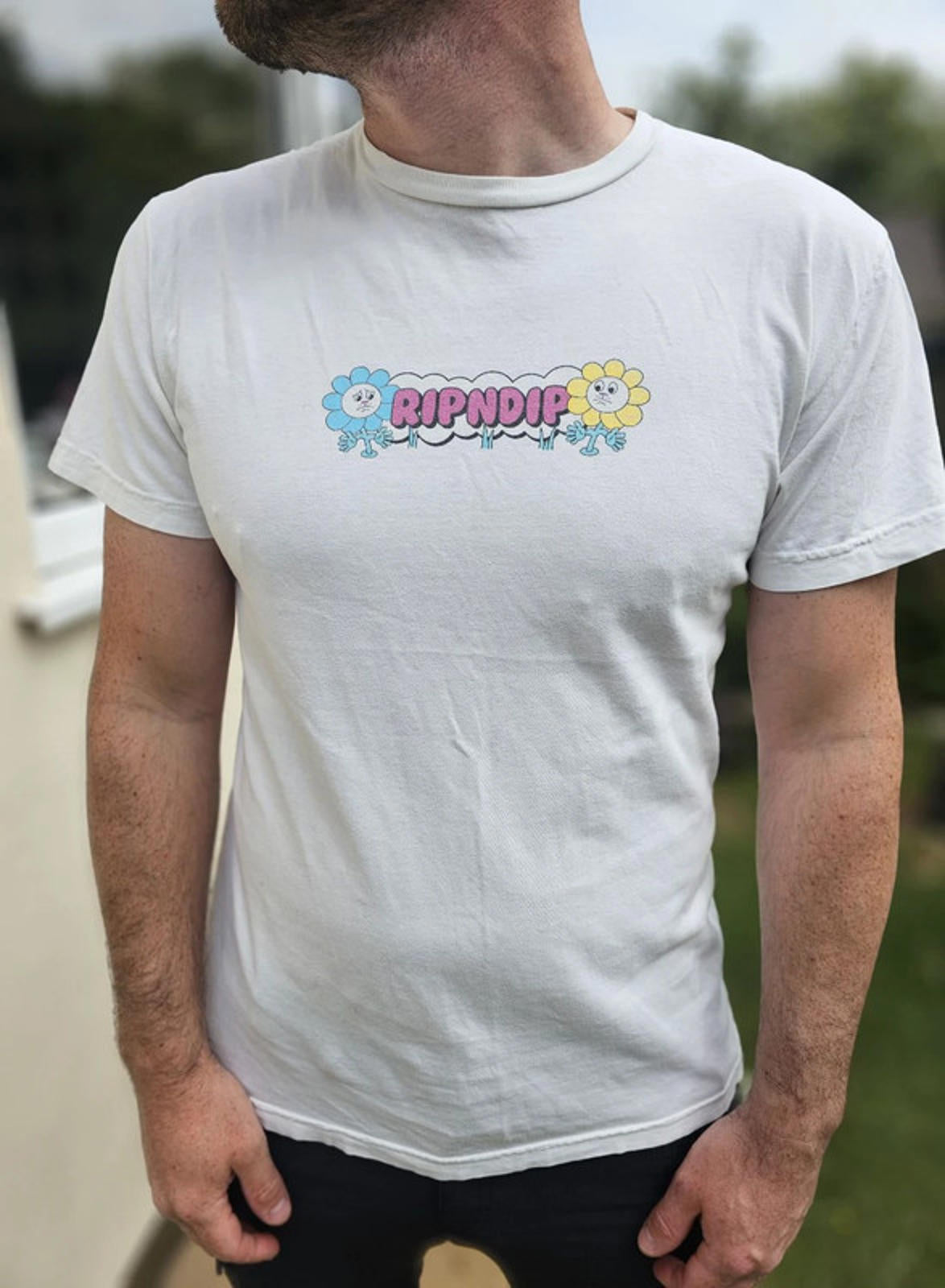 Ripndip Unisex Short Sleeve Nermal 'Where's my hug' Print T-Shirt - L/Large**
