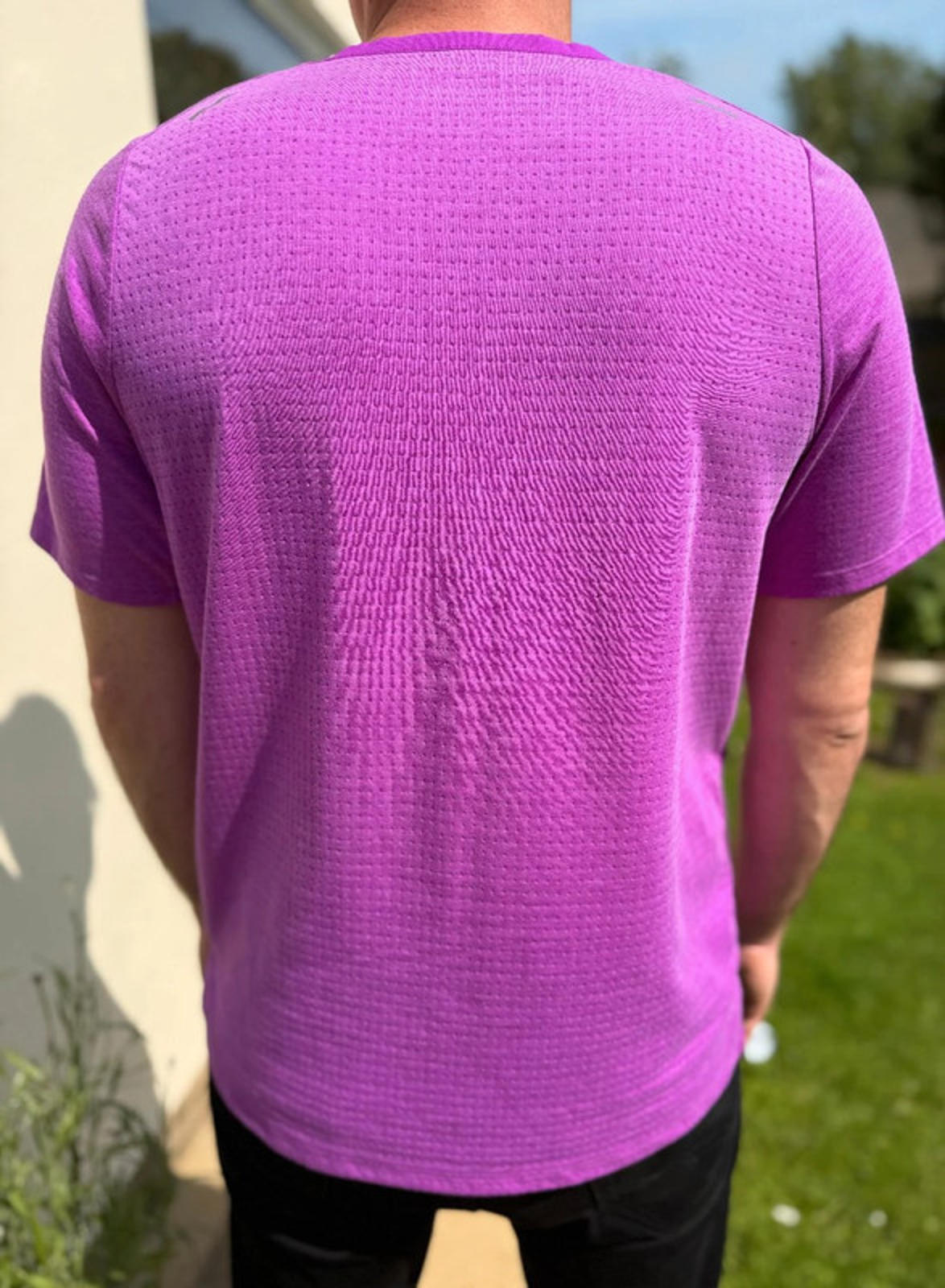 Nike Dri-Fit Purple Activewear Gym Casual Running Short Sleeve T-Shirt - L/Large
