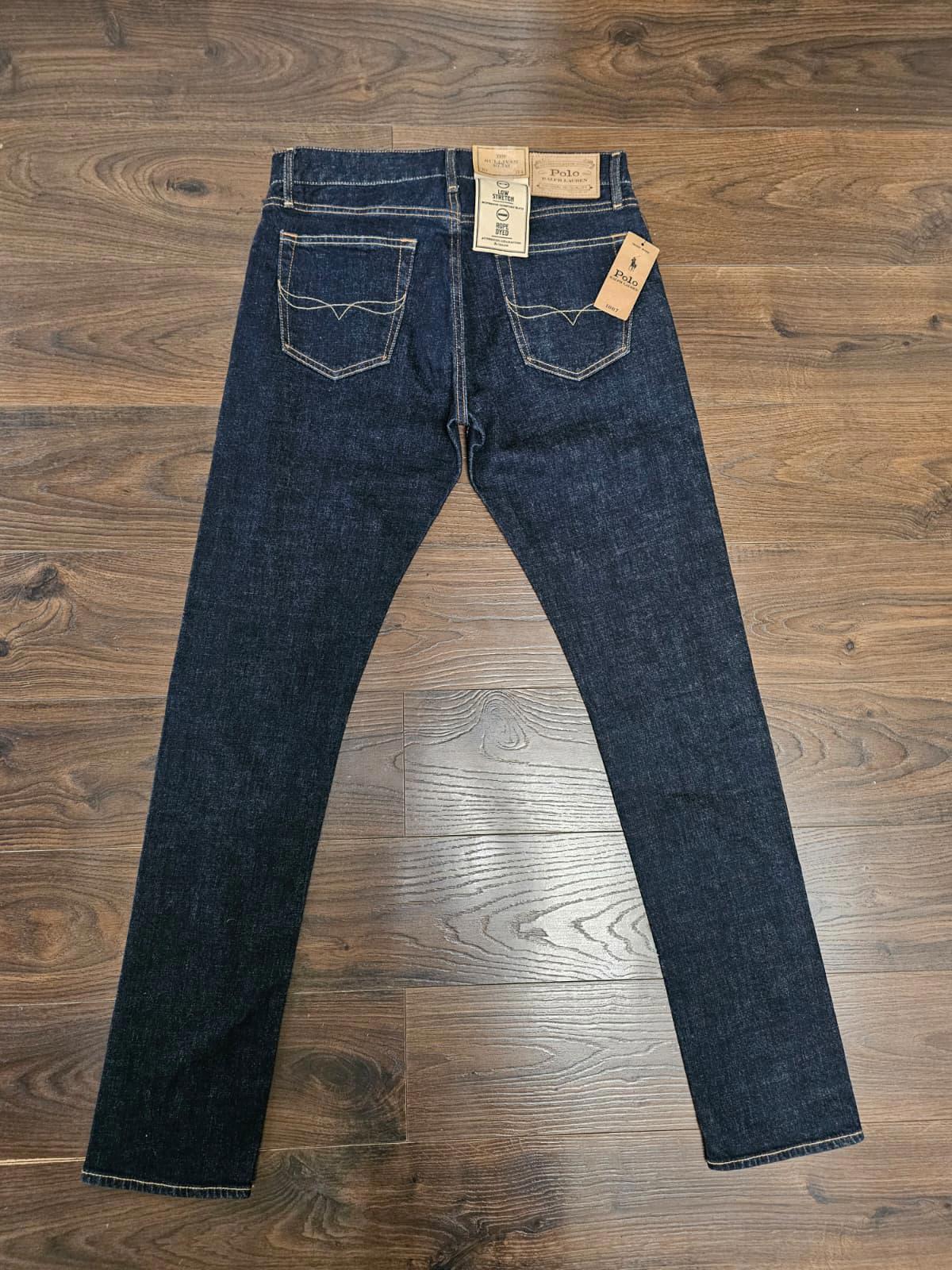 Polo Ralph Lauren Mens Dark Blue Slim Fit Zip Fly Jeans - W30/L34 - NWT