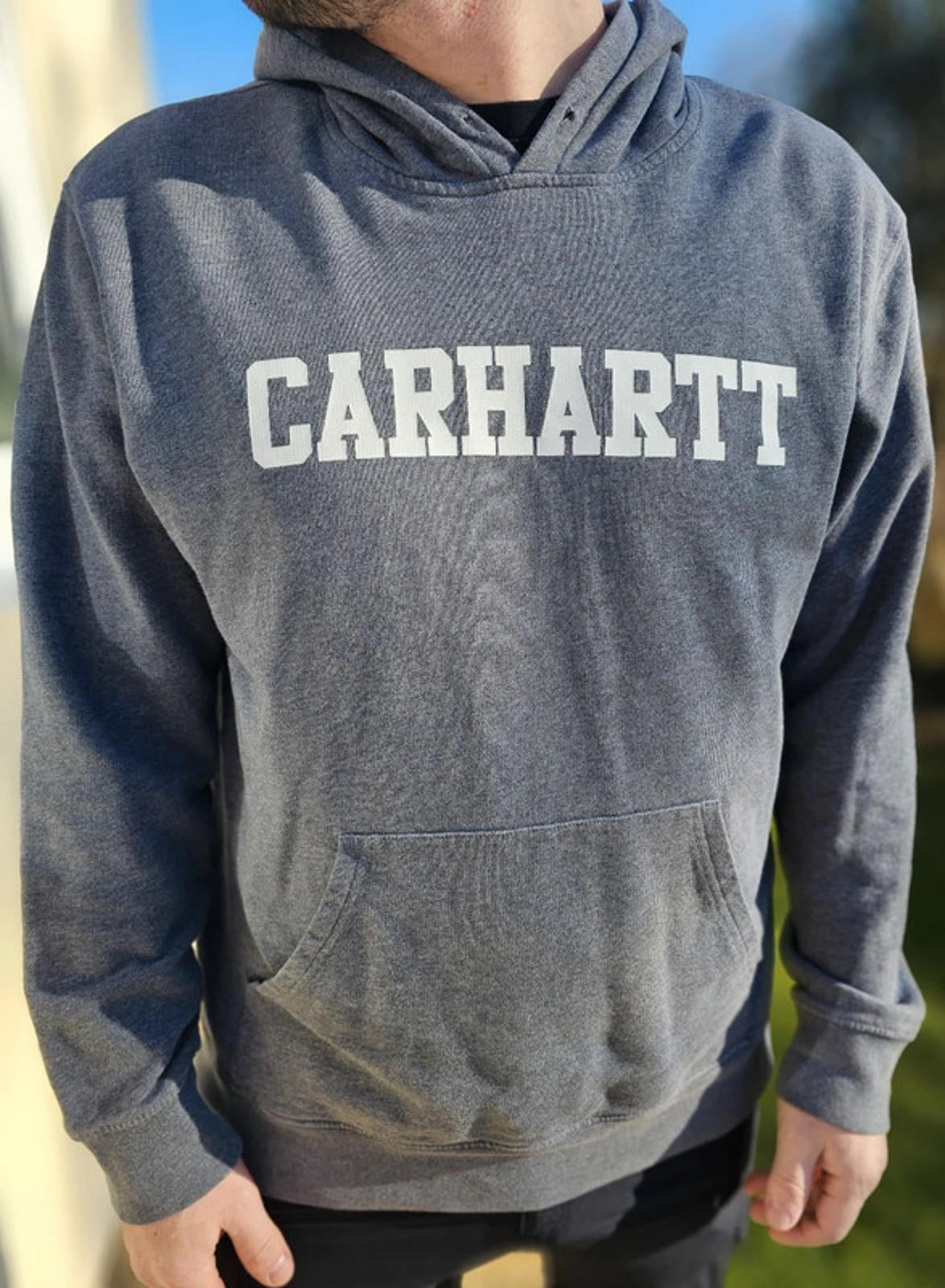 Carharrt Big Spell out Street Wear Grey Hoodie/Hoody - XL/Extra Large